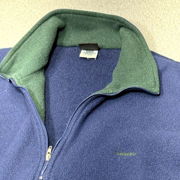 Patagonia Sweater Mens Extra Large Blue Fleece Capilene Expedition Half Zip Hike - Picture 1 of 16